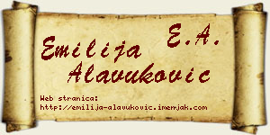 Emilija Alavuković vizit kartica